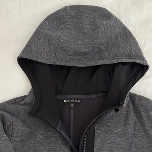 Athleta Charcoal Zip-Up Hoodie